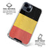 Belgium Flag Distressed iPhone 15 Clear Case